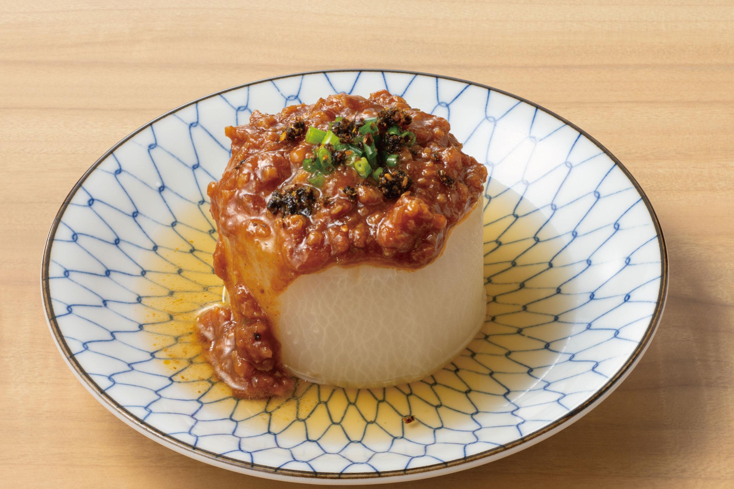 庄や旬メニュー　2025年2月　野菜　肉　風呂吹き大根　鶏そぼろ味噌　庄や　㈱かんなん丸